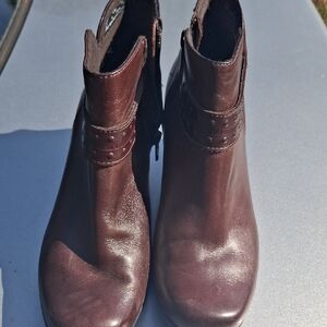Clarks Rich Brown Ankle Booties